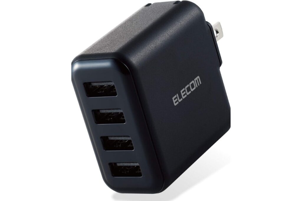 エレコム(ELECOM) USB コンセント 充電器 合計24W USB-A×4