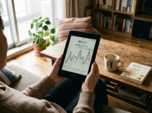 Kindle版で自分のタイプのページ（運気グラフなど）を表示した画面